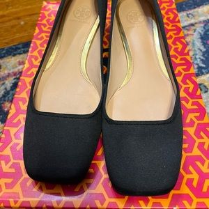 NWOB! Tory Burch shoes with gold heels. Never worn outside. Size 7.5